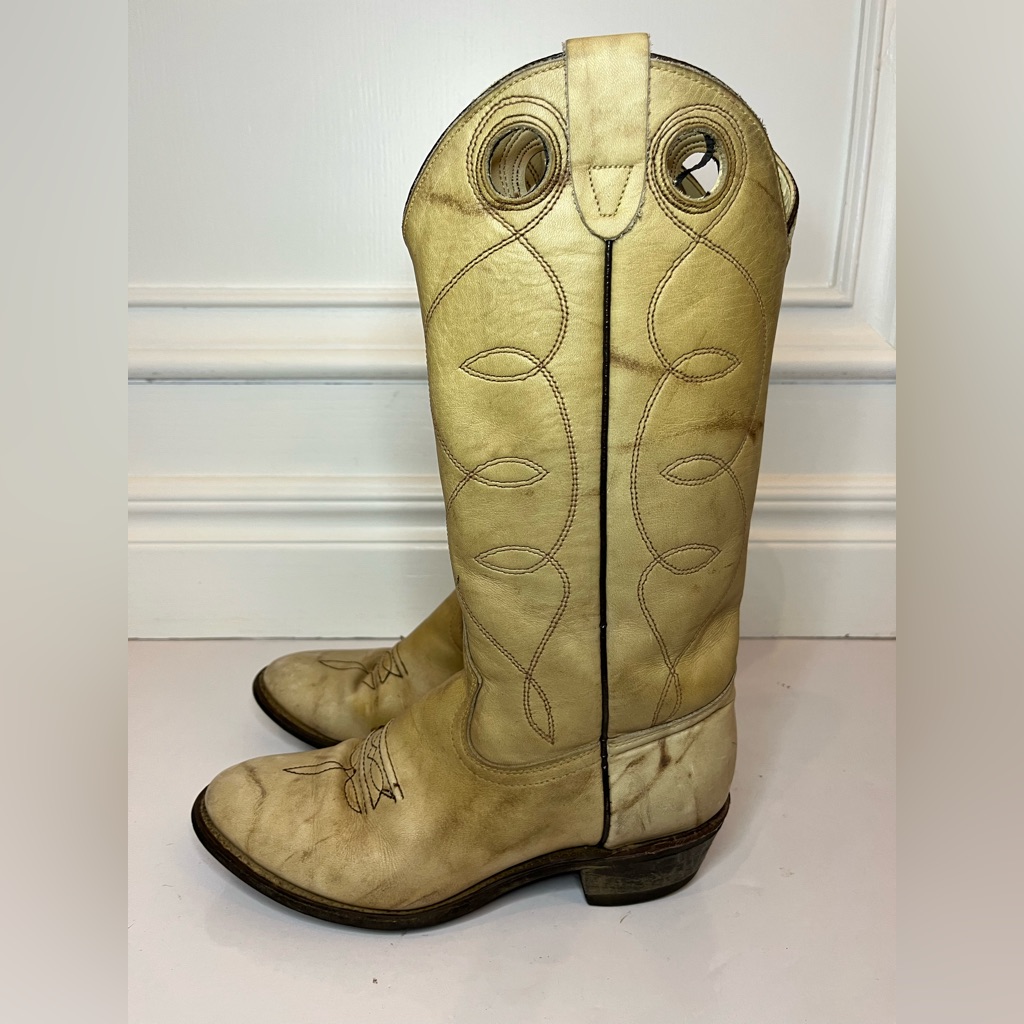 Texas Brand Boot Company Womens Size 5 D Light Brown Cowboy Boots Style B199 5d
